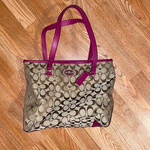Purple Medium sized Coach purse
